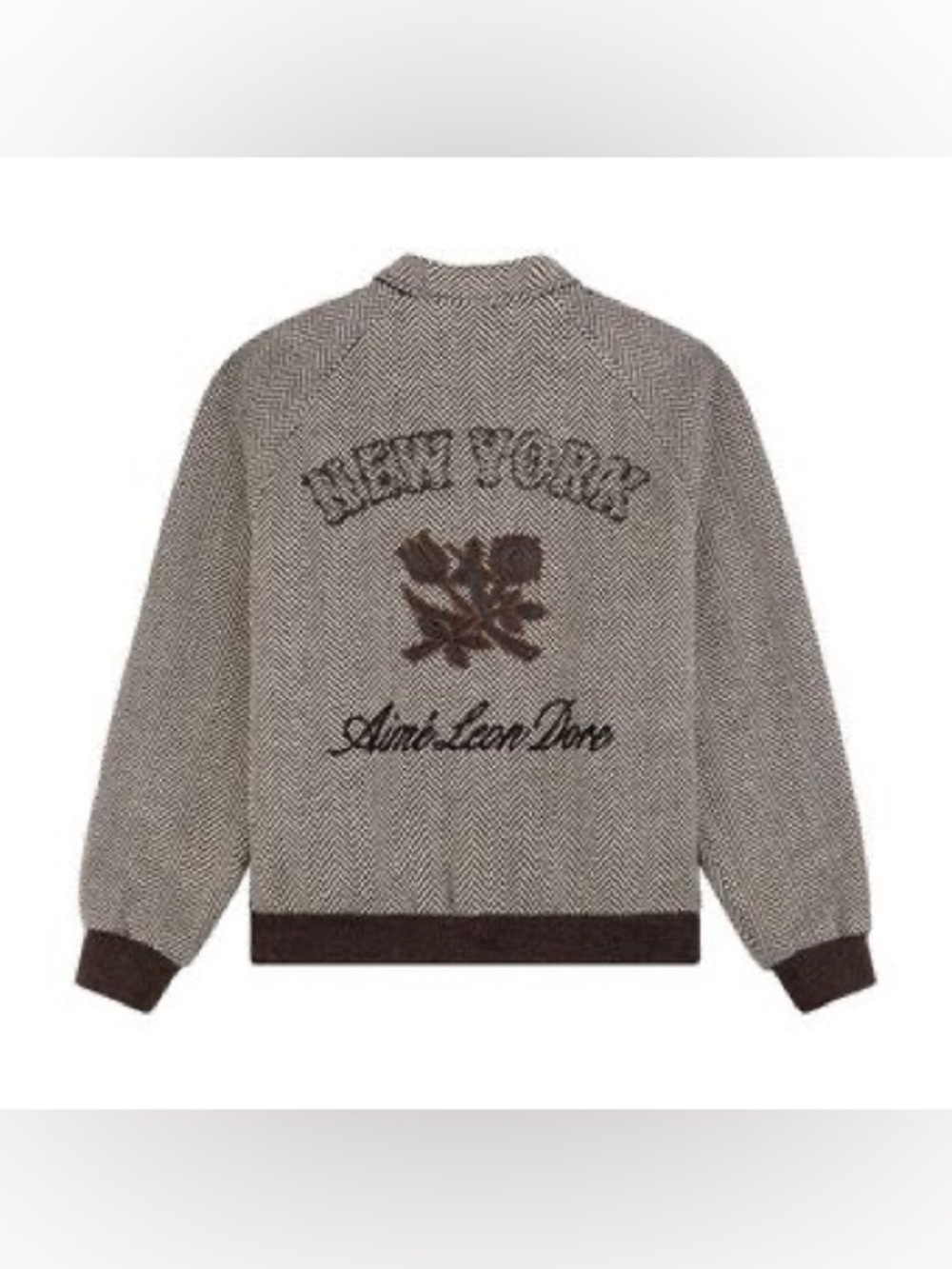 Aime Aimé Leon Dore ALD x New York Mets Wool Varsity Jacket Brown FW25 Sz Large